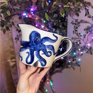 Blue Octopus Ceramic Measuring Cup